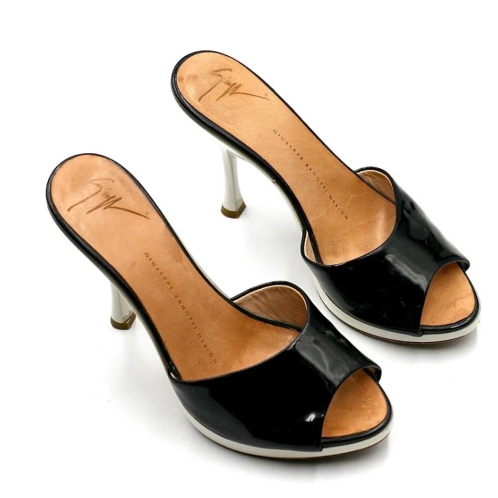 Giuseppe Zanotti Elegant Black High Heel Mules